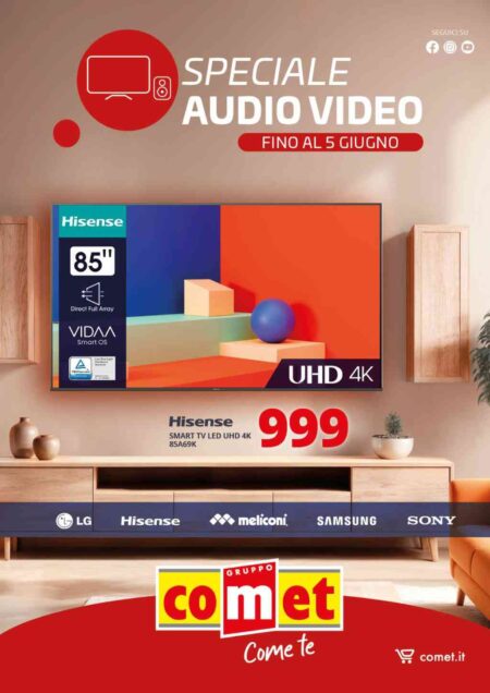 Volantino Comet Audio Video dal 23 maggio al 5 giugno 2024