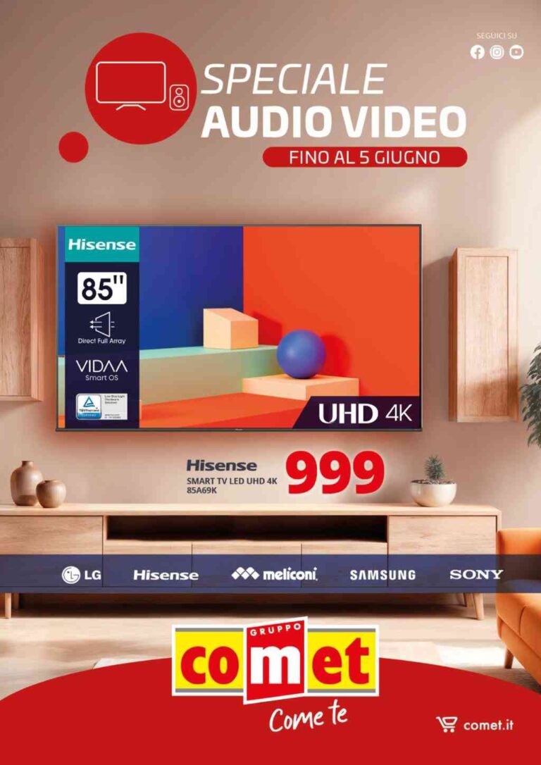 Volantino Comet Audio Video dal 23 maggio al 5 giugno 2024
