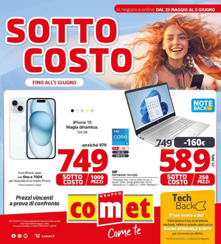 Volantino Comet dal 23 maggio al 5 giugno 2024