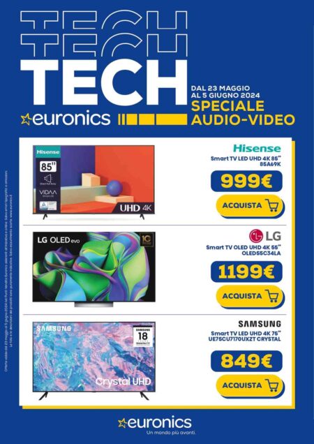 Volantino Euronics Audio Video dal 23 maggio al 5 giugno 2024