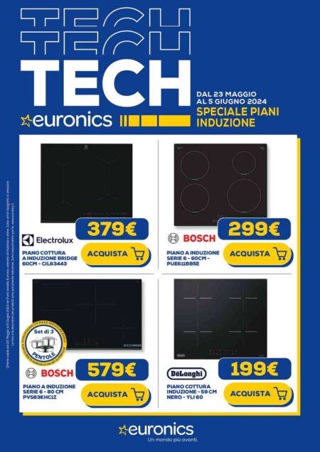 Volantino Euronics Piani Induzione dal 23 maggio al 5 giugno 2024