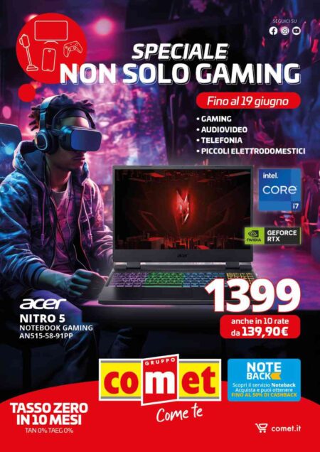 Comet Gaming e non solo: offerte speciali fino al 19 giugno