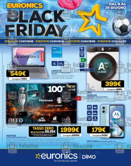 Volantino Euronics dal 6 al 19 giugno 2024
