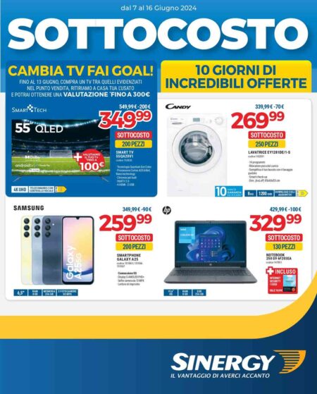 Volantino Sinergy Sottocosto fino al 16 giugno 2024