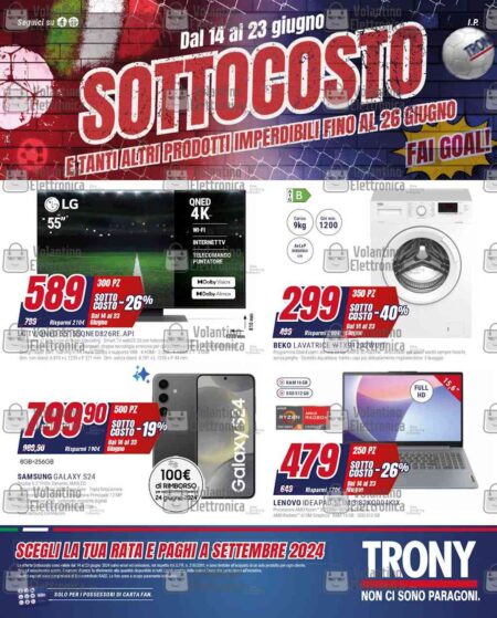 Volantino Trony dal 14 al 26 giugno 2024