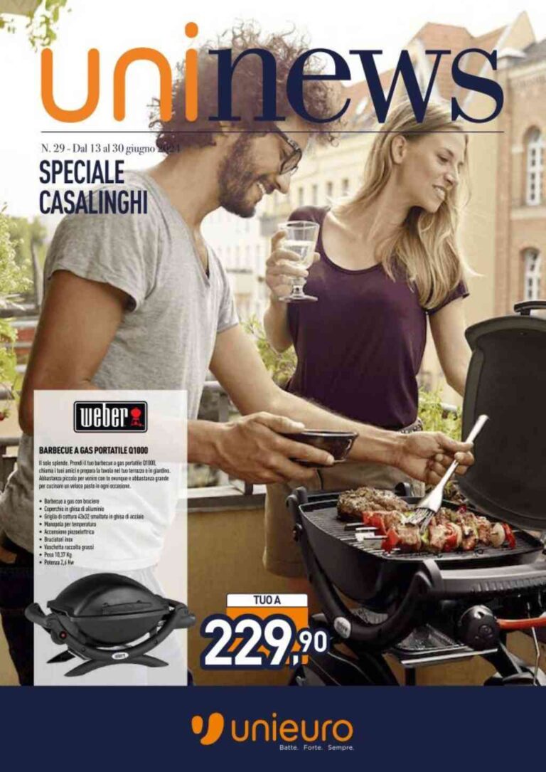 Volantino Unieuro Casalinghi dal 13 al 30 giugno 2024