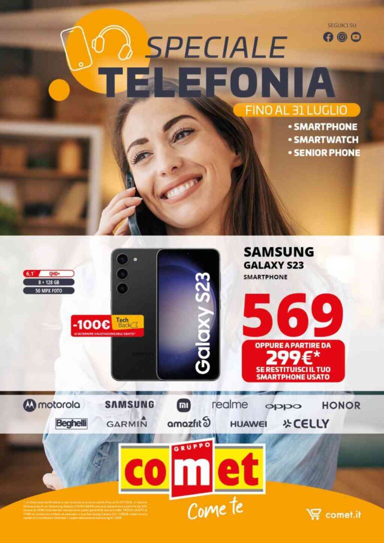 Volantino Comet Telefonia fino al 31 luglio 2024