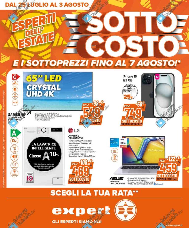 Volantino Expert dal 25 luglio al 3 agosto 2024