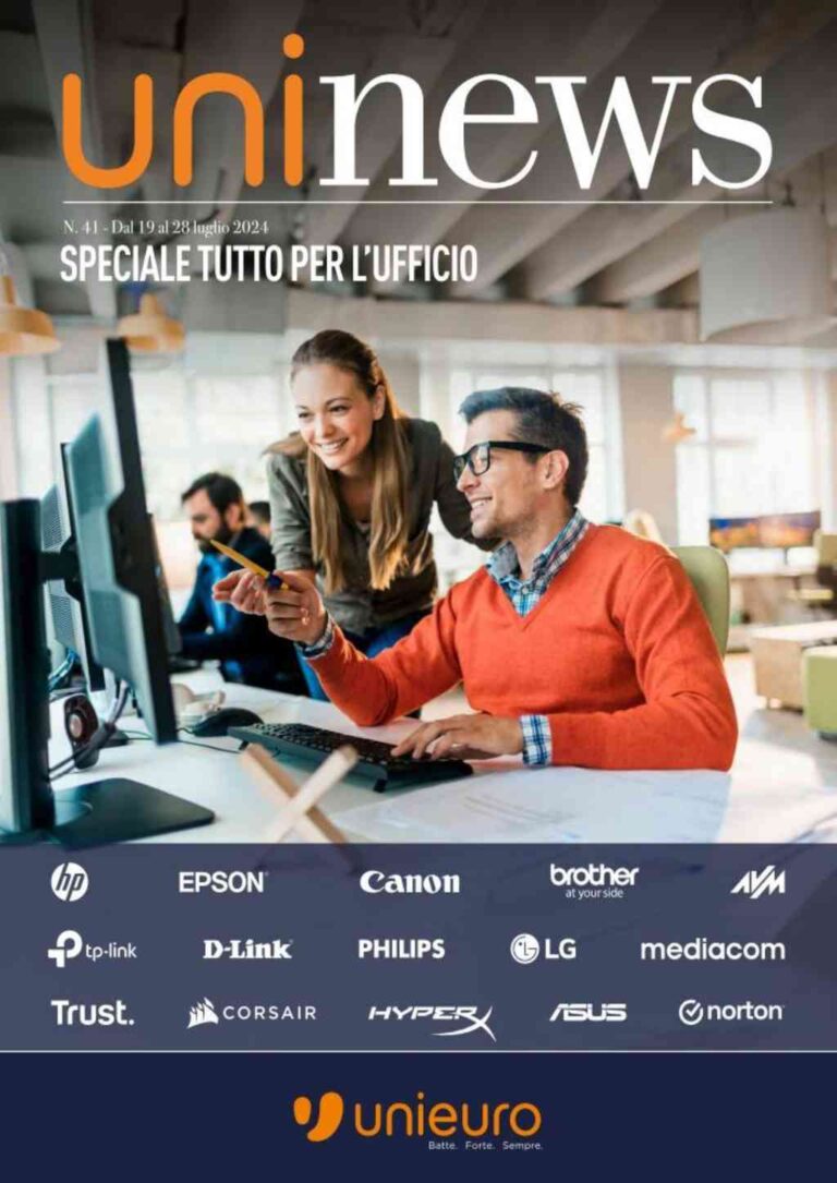 Volantino Unieuro Ufficio dal 19 al 28 luglio 2024