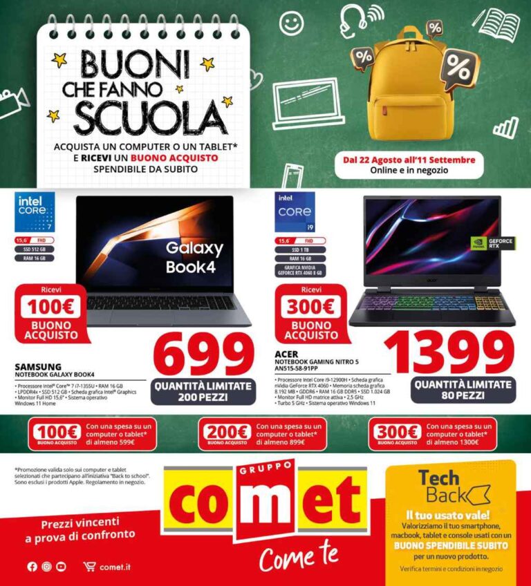 Volantino Comet dal 22 agosto al 11 settembre 2024
