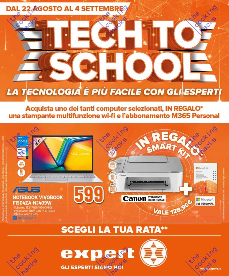 Volantino Expert dal 22 agosto al 4 settembre 2024