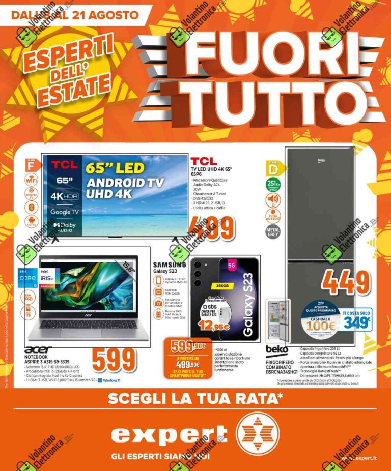 Volantino Expert dal 8 al 21 agosto 2024