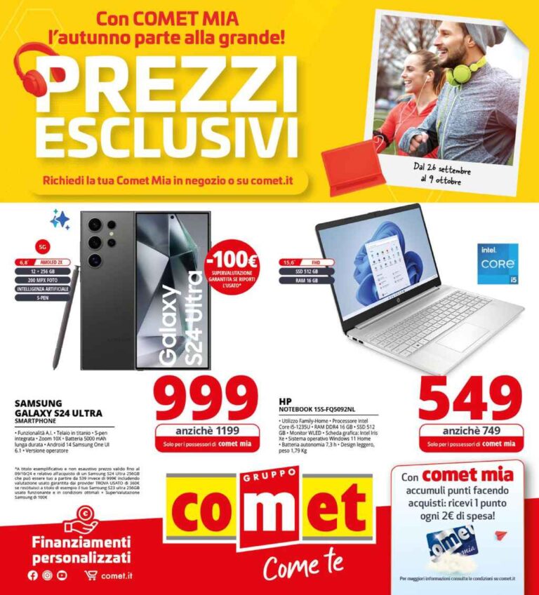 Volantino Comet dal 26 settembre al 9 ottobre 2024