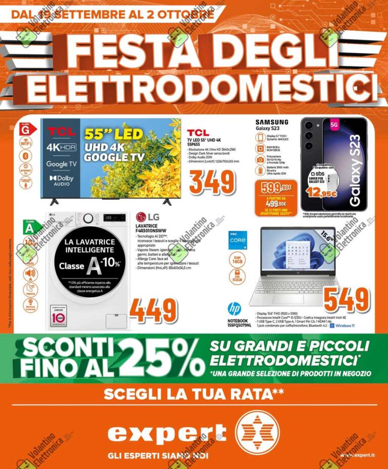 Volantino Expert dal 19 settembre al 2 ottobre 2024