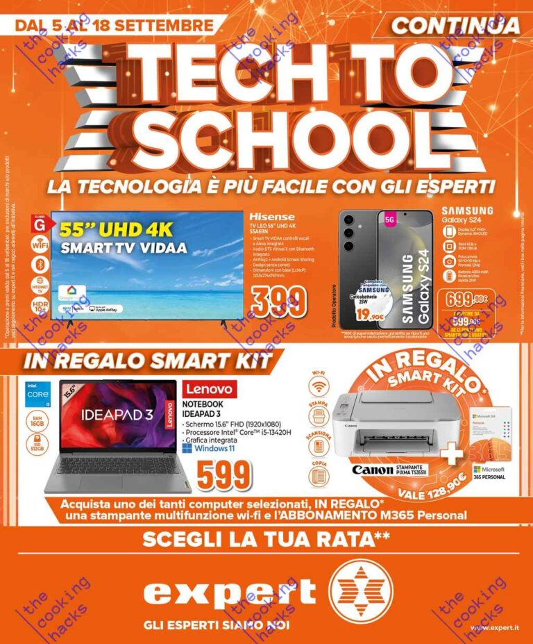 Volantino Expert dal 5 al 18 settembre 2024: Tech To School