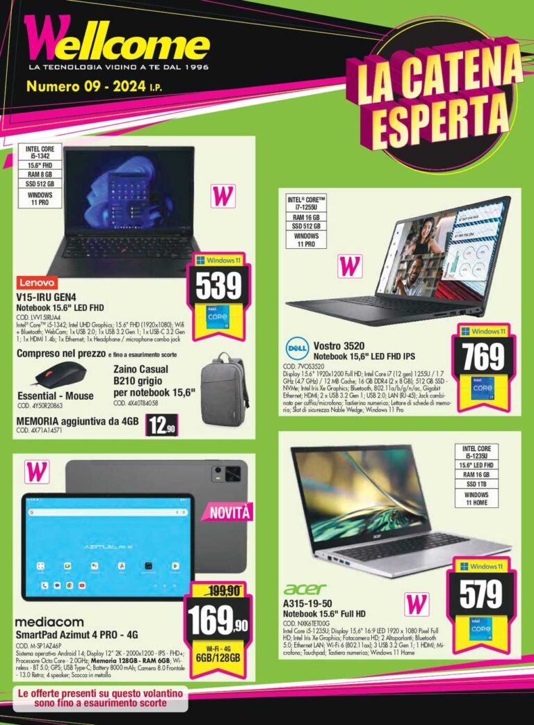 Volantino Wellcome Ottobre 2024: Anteprima delle Offerte